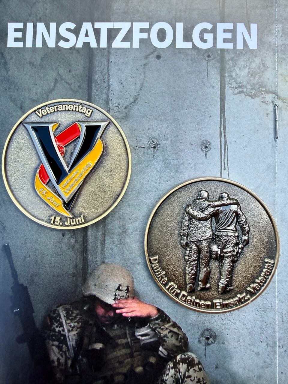 Veteranen-Münzen und Erinnerungsmedaillen